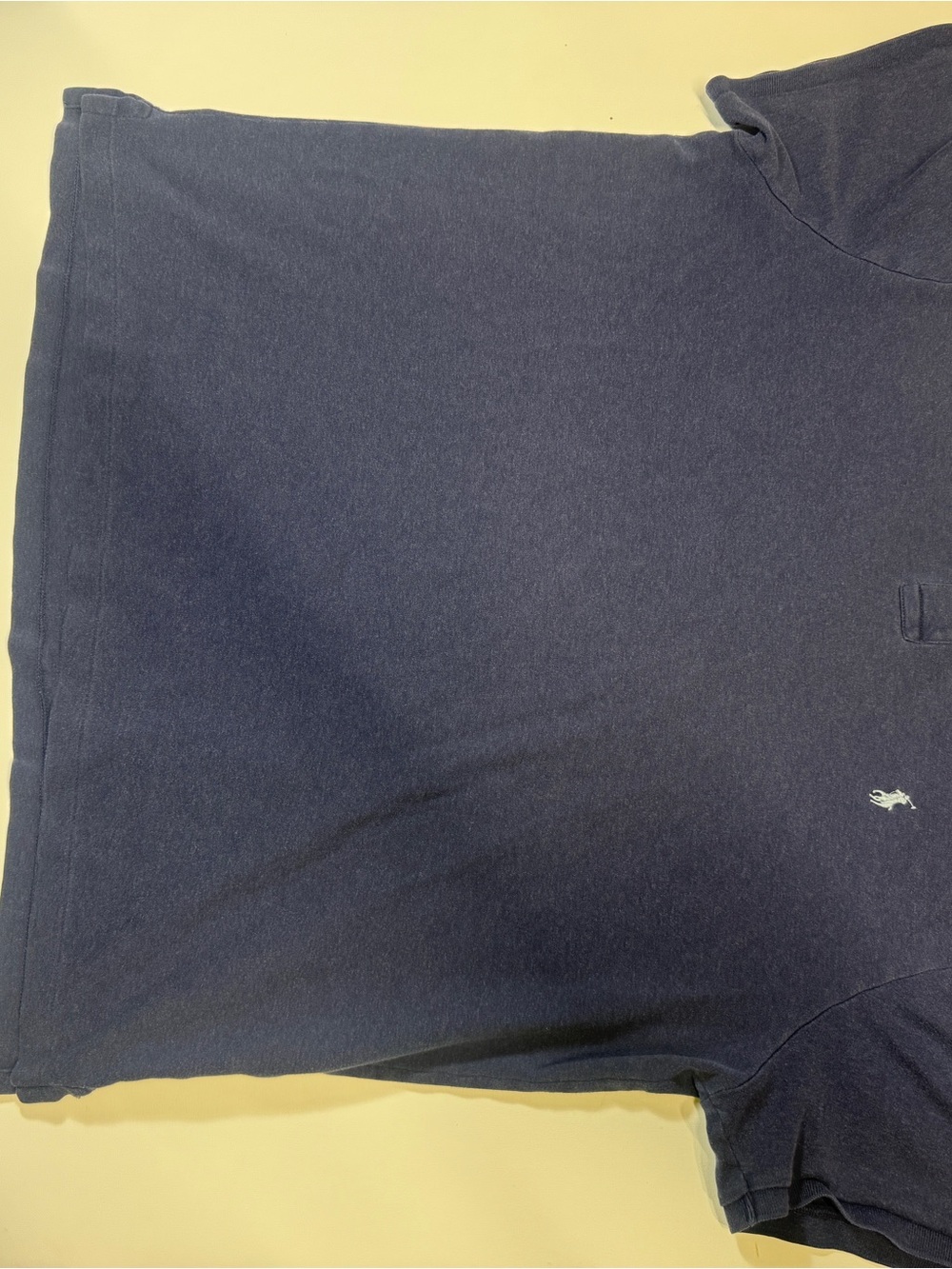 Ralph Lauren Navy Polo Tee with Yellow Logo Tag